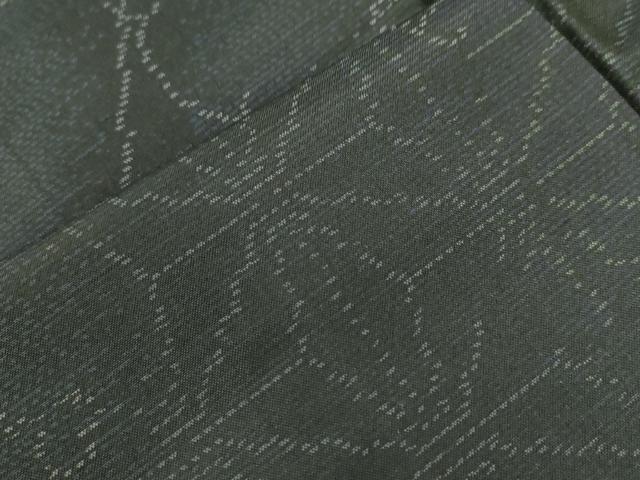 平和屋着物●本場大島紬 麻の葉枝花文 正絹 逸品 CAAW7393yc
