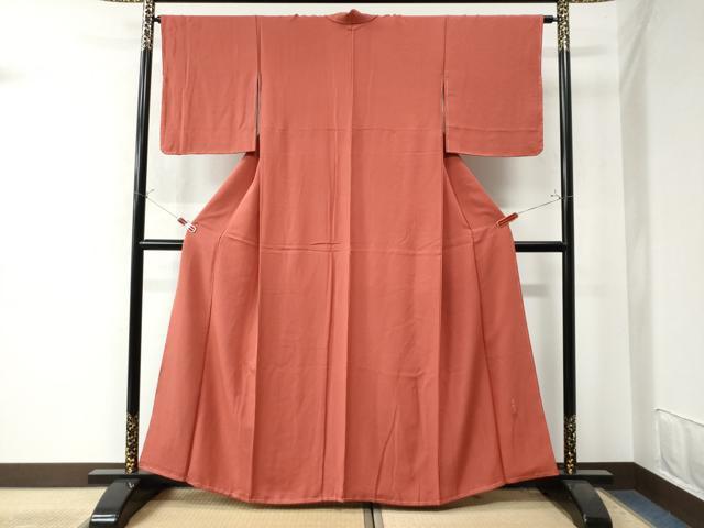 平和屋着物●上質な色無地 薄緋色 正絹 逸品 未使用 CAAW7399yc