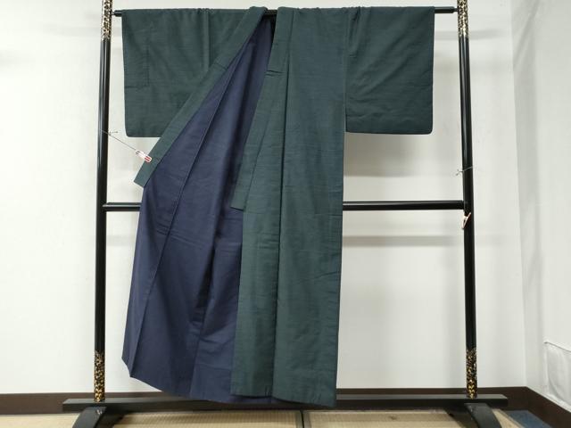 平和屋着物●男性 本場大島紬 アンサンブル 80亀甲 総詰め 正絹 逸品 CAAW7420yc