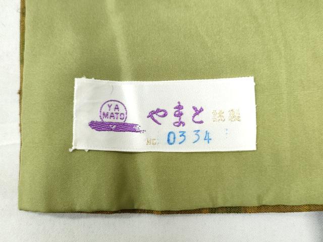平和屋着物●上質な紬 変わり格子 やまと誂製 正絹 逸品 CAAW7434yc