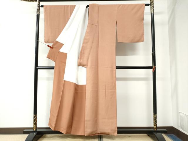 平和屋着物●江戸小紋 万筋 浅黄色×黄丹色 正絹 逸品 CAAW7540yc