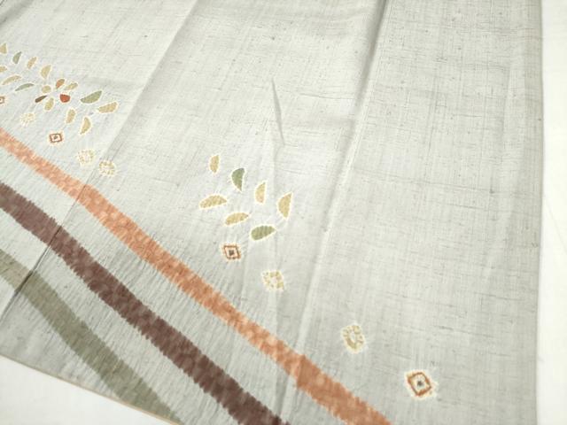 平和屋着物●訪問着 紬地 絞り 舞花吉祥文 正絹 逸品 CAAW7548yc