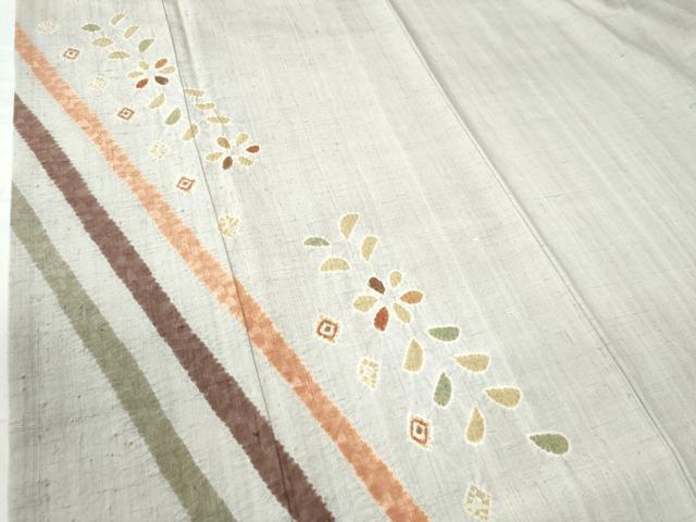 平和屋着物●訪問着 紬地 絞り 舞花吉祥文 正絹 逸品 CAAW7548yc