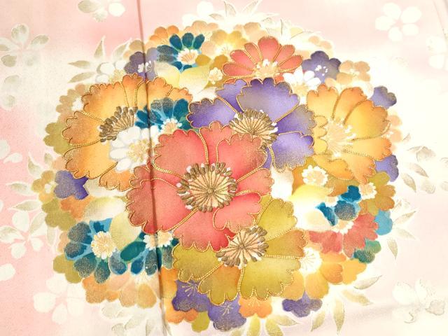 平和屋着物●豪華振袖 駒刺繍 花丸文 暈し染め 金彩 正絹 逸品 CAAW7603yc
