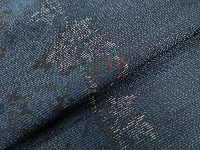 平和屋着物●本場大島紬 枝葉文 正絹 逸品 CAAW7694yc