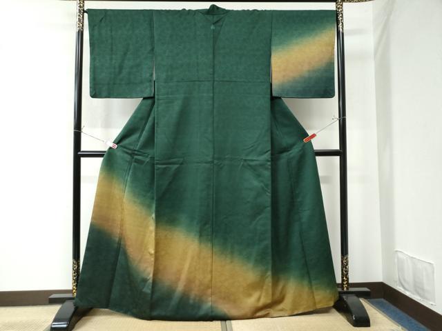 平和屋着物●訪問着 吉祥草花地紋 暈し染め 正絹 逸品 CAAW7821yc