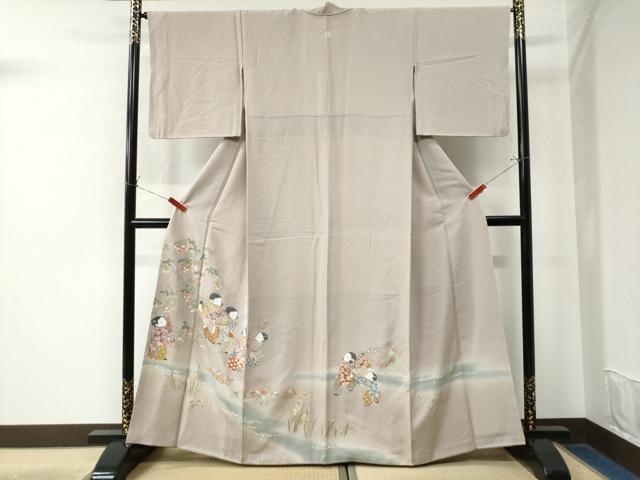 平和屋着物●豪華色留袖 童子遊び 琵琶 暈し染め 金彩 正絹 逸品 CAAW7890yc
