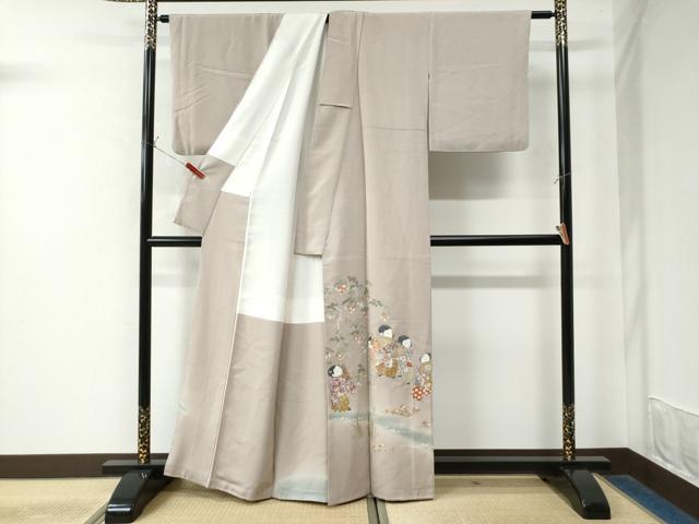 平和屋着物●豪華色留袖 童子遊び 琵琶 暈し染め 金彩 正絹 逸品 CAAW7890yc