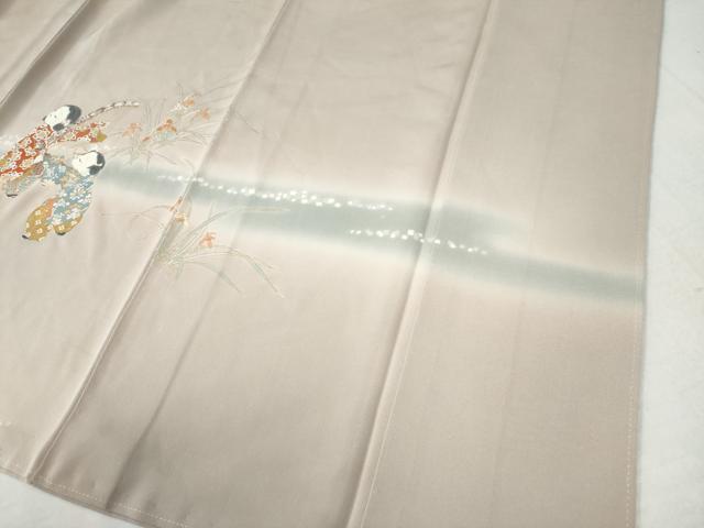 平和屋着物●豪華色留袖 童子遊び 琵琶 暈し染め 金彩 正絹 逸品 CAAW7890yc