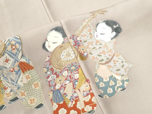 平和屋着物●豪華色留袖 童子遊び 琵琶 暈し染め 金彩 正絹 逸品 CAAW7890yc