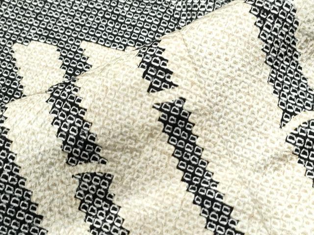 平和屋着物●訪問着 総刺繍 総絞り 竹並び枝花文 黒地 金糸 正絹 逸品 未使用 CAAW7891yc