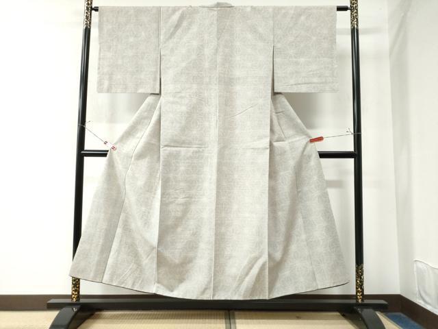 平和屋着物●結城紬 80亀甲 麻の葉文様 正絹 逸品 CAAW7916yc
