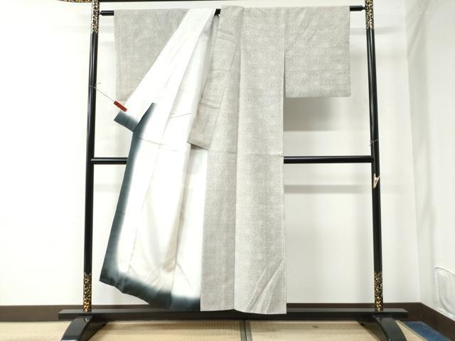 平和屋着物●結城紬 80亀甲 麻の葉文様 正絹 逸品 CAAW7916yc