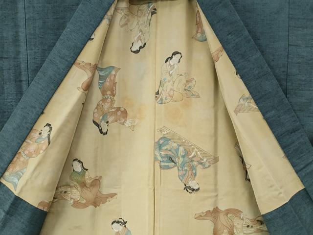 平和屋着物●男性 紬 アンサンブル 色無地 御召茶色 正絹 逸品 CAAW7949yc