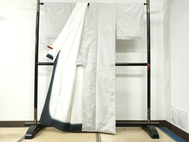 平和屋着物●本場大島紬 白大島 100亀甲 総詰め 正絹 逸品 CAAW7978yc