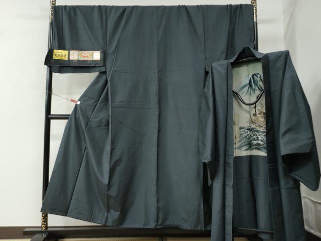 平和屋着物●男性 本場大島紬 アンサンブル 亀甲萬葉 井田哲則作 キングサイズ ますいわ屋扱い 証紙付き 正絹 逸品 CAAW7988yc