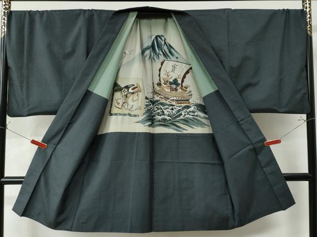 平和屋着物●男性 本場大島紬 アンサンブル 亀甲萬葉 井田哲則作 キングサイズ ますいわ屋扱い 証紙付き 正絹 逸品 CAAW7988yc
