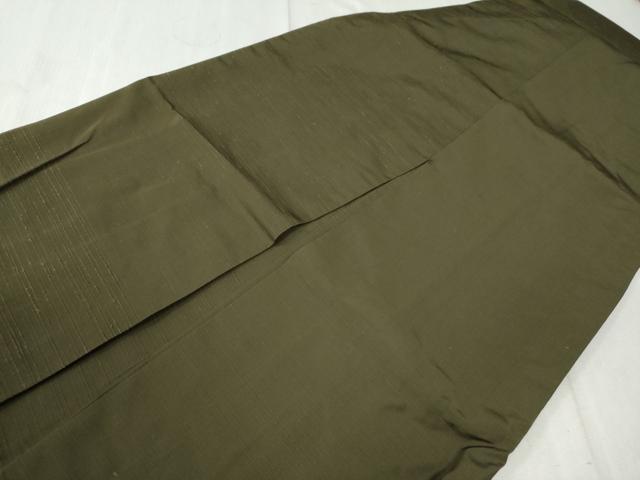 平和屋着物●男性 馬乗り袴 紬地 色無地 海松茶色 正絹 逸品 CAAW8117yc