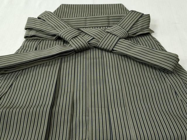平和屋着物●男性 馬乗り袴 縞 正絹 逸品 CAAW8126yc