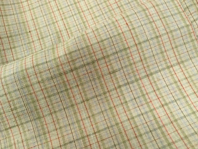 平和屋着物●上質な紬 格子柄 正絹 逸品 CAAW8157yc