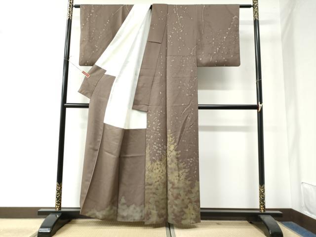 平和屋着物●訪問着 枝葉文 金彩 正絹 逸品 CAAW8220yc