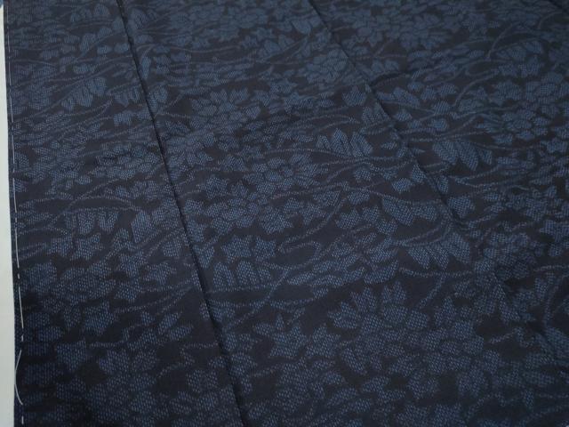 平和屋着物●結城紬 草花文 正絹 逸品 未使用 CAAW8294yc