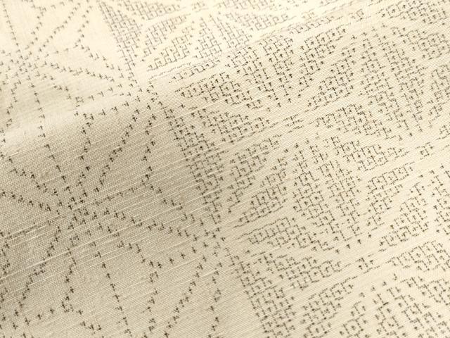 平和屋着物●本場真綿結城紬 100亀甲 麻の葉文様 証紙付き 正絹 逸品 CAAW8307yc