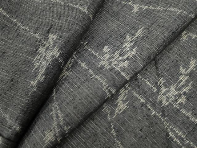 平和屋着物●上質な紬 枝花文 正絹 逸品 CAAW8361yc