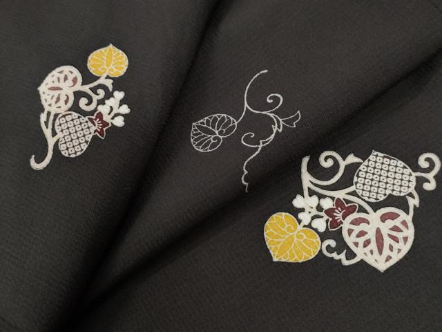 平和屋着物●上質な小紋 葵花唐草文 正絹 逸品 CAAW8398yc