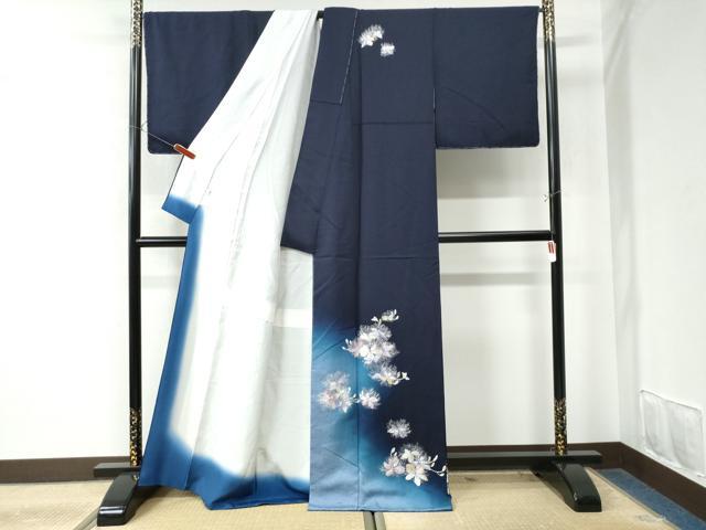 平和屋着物●金彩友禅 卓越技能者・名工・和田光正監修 訪問着 京金彩 華陽 舞花文 銀彩 御召縮緬 正絹 逸品 未使用 CAAW8413yc