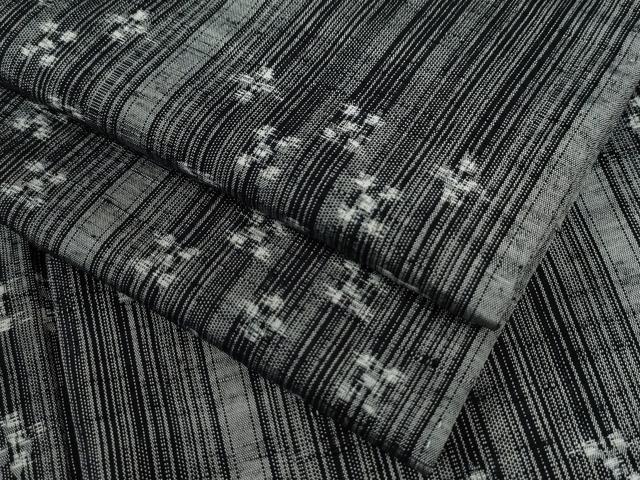 平和屋着物●上質な紬 絣文様 正絹 逸品 CAAW8423yc