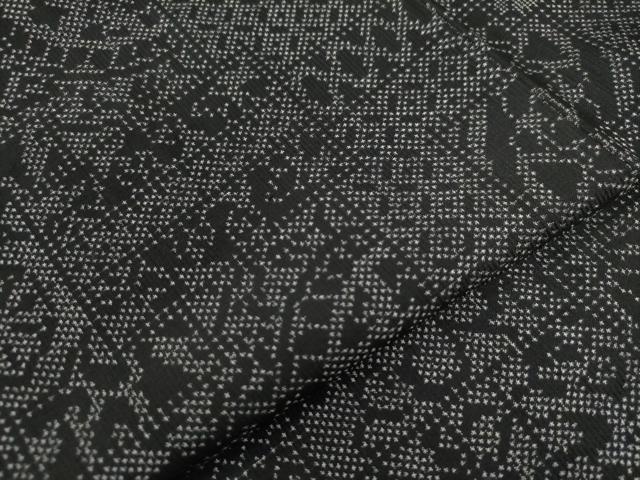平和屋着物●本場大島紬 7マルキ 色紙重ね吉祥花唐草文 正絹 逸品 CAAW8467yc