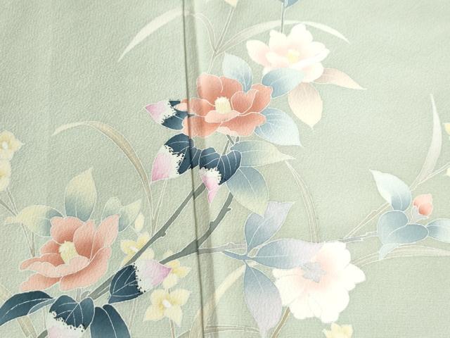 平和屋着物●訪問着 友禅 作家物 枝花文 暈し染め 正絹 逸品 CABE2976yc