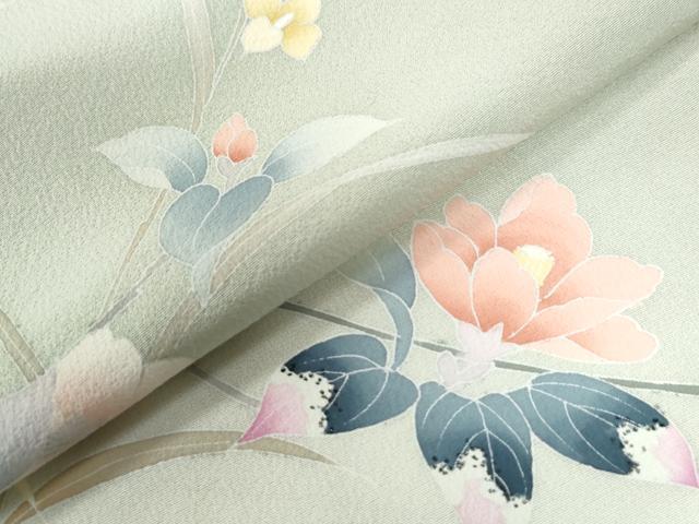 平和屋着物●訪問着 友禅 作家物 枝花文 暈し染め 正絹 逸品 CABE2976yc