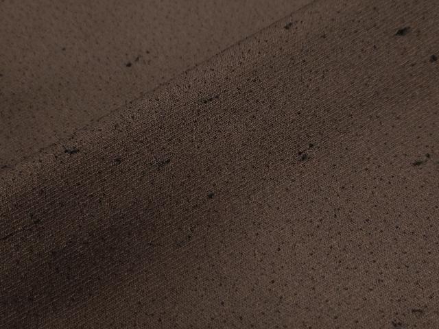 平和屋着物●男性 紬 アンサンブル 色無地 黒茶色 キングサイズ 正絹 逸品 CAAW8477yc