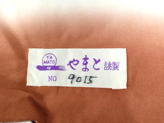 平和屋着物●小千谷紬 100亀甲 花唐草文 やまと誂製 正絹 逸品 未使用 CAAW8526yc