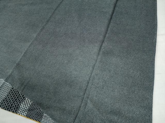 平和屋着物●訪問着 江戸小紋 鮫小紋柄 道長吉祥文 黒地 正絹 逸品 CAAW8536yc
