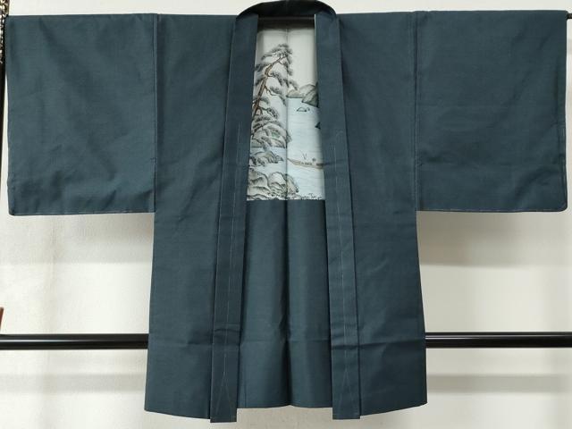 平和屋着物●男性 本場村山大島紬 アンサンブル 80亀甲 総詰め 田代織物謹製 証紙付き 正絹 逸品 CAAW8539yc
