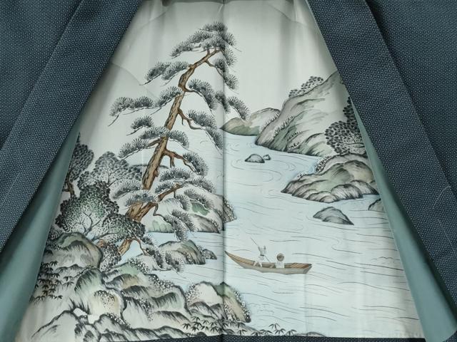 平和屋着物●男性 本場村山大島紬 アンサンブル 80亀甲 総詰め 田代織物謹製 証紙付き 正絹 逸品 CAAW8539yc