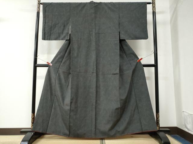 平和屋着物●本塩沢 110亀甲 更紗花唐草文 正絹 逸品 CAAW8572yc