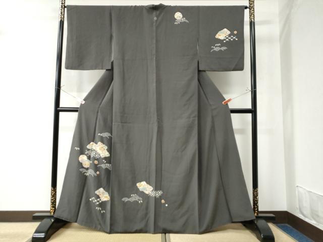 平和屋着物●訪問着 刺繍 吉祥花文 金彩 正絹 逸品 CAAW8617yc