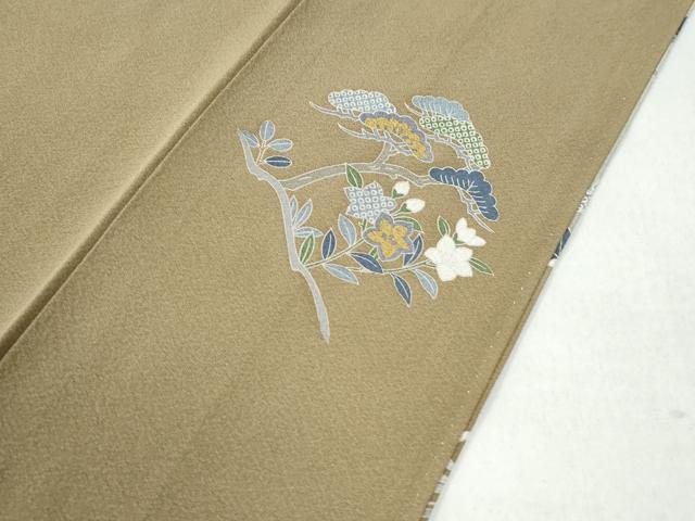 平和屋着物●豪華色留袖 立波籬松竹梅風景文 暈し染め 金彩 正絹 逸品 CAAW8637yc