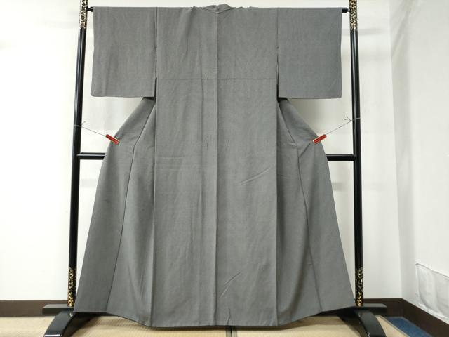 平和屋着物●江戸小紋 ねじ花文 黒地 正絹 逸品 CAAW8638yc