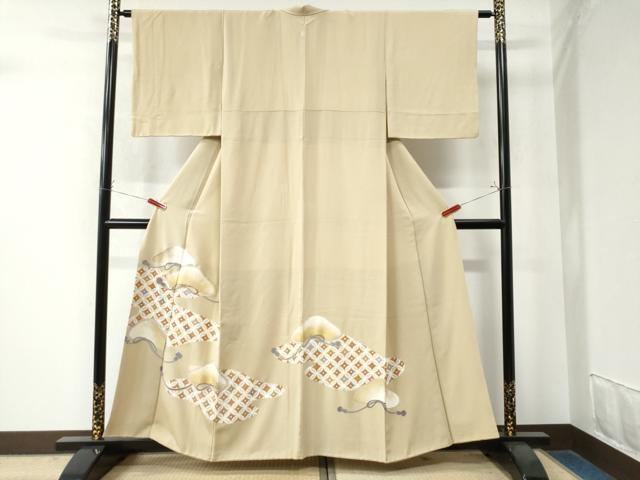 平和屋着物●豪華色留袖 駒刺繍 七宝花松文 金彩 正絹 逸品 CAAW8797yc