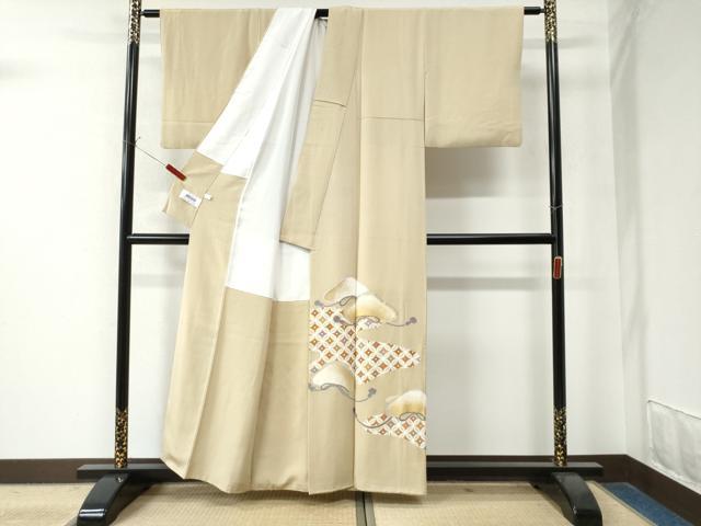平和屋着物●豪華色留袖 駒刺繍 七宝花松文 金彩 正絹 逸品 CAAW8797yc