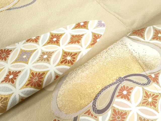 平和屋着物●豪華色留袖 駒刺繍 七宝花松文 金彩 正絹 逸品 CAAW8797yc