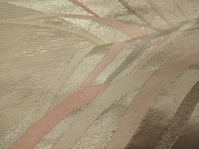 平和屋着物*夏物 六通柄袋帯 流線文 銀糸 正絹 逸品 CAAW8872oy