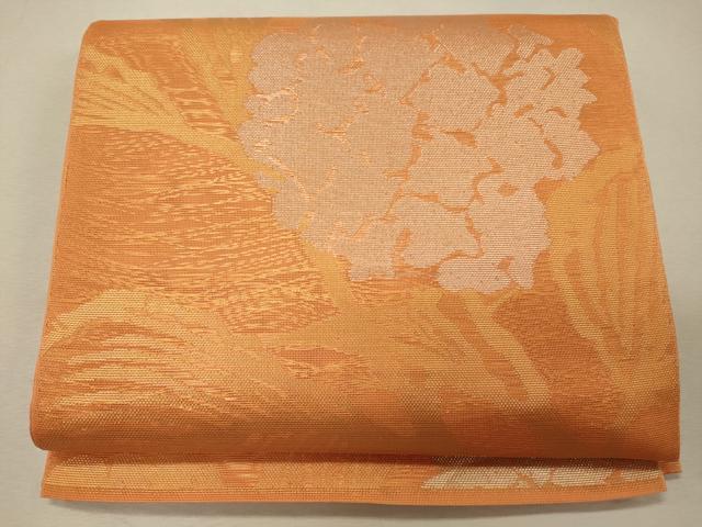 平和屋着物*夏物 織物一筋名門 織悦 全通柄 本袋帯 紫陽花 金銀糸 正絹 逸品 CAAW8917oy