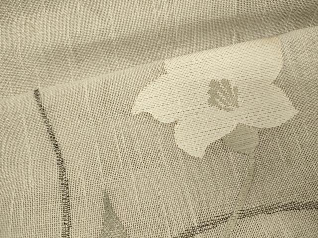 平和屋着物*夏物 八寸名古屋帯 草花文 正絹 逸品 CAAW8921oy