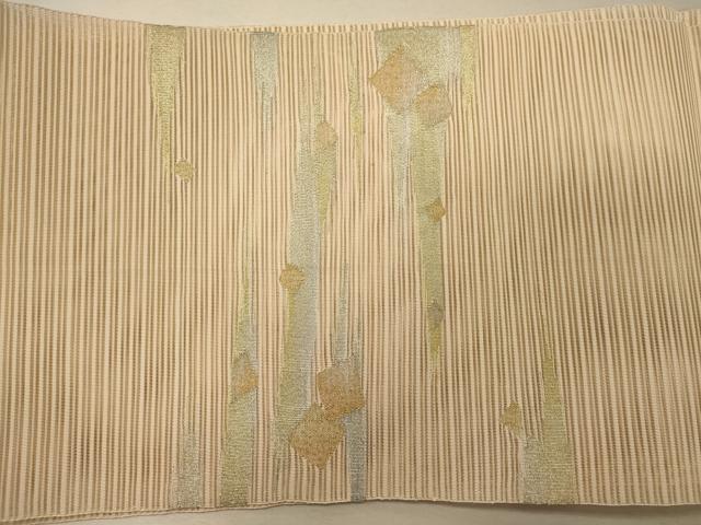 平和屋着物*夏物 八寸名古屋帯 絽綴れ 色紙重ね文 金銀糸 正絹 逸品 CAAW8971oy